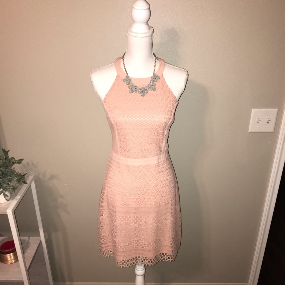 Doe & Rae—light pink crochet dress